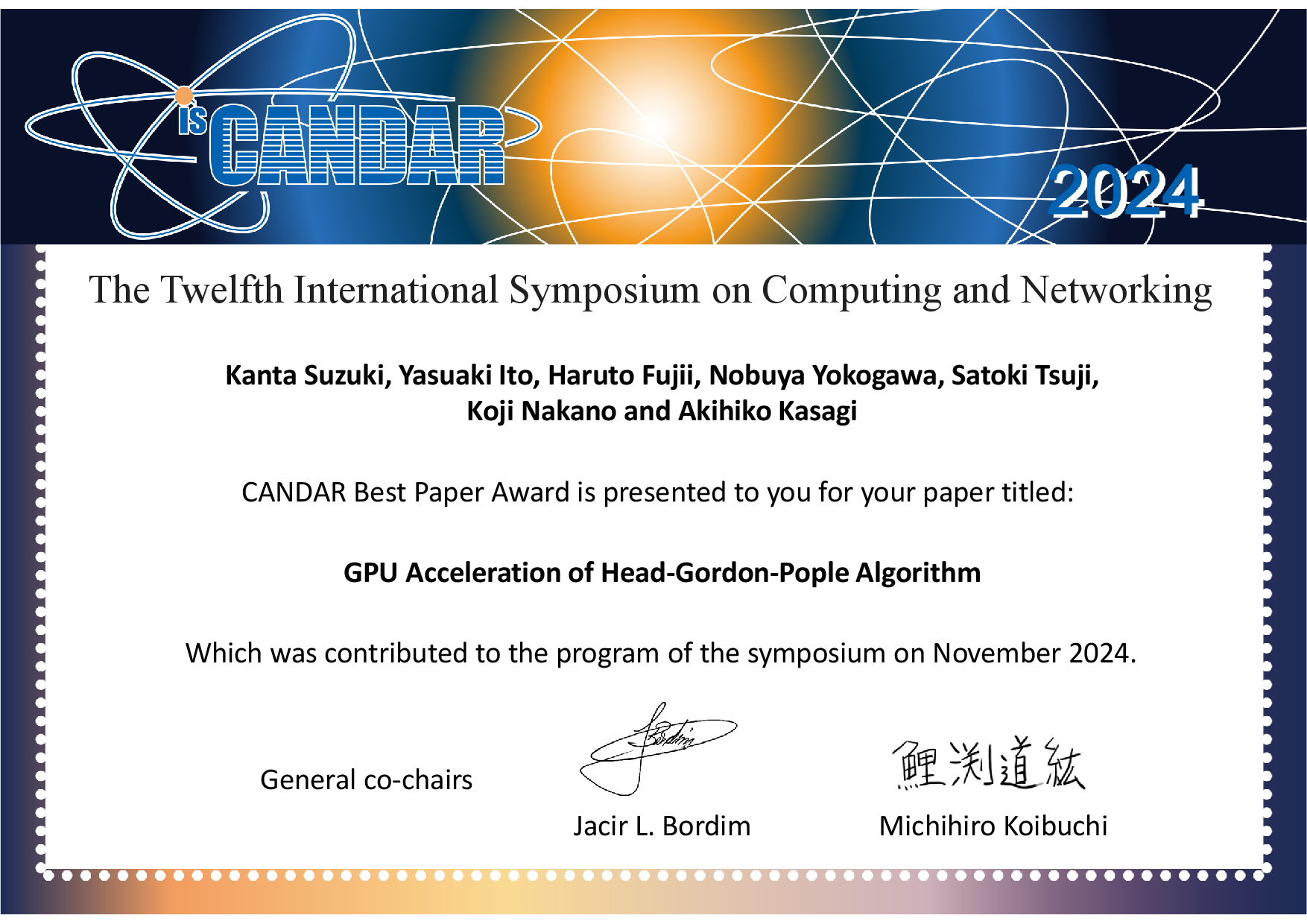 Best Paper Award