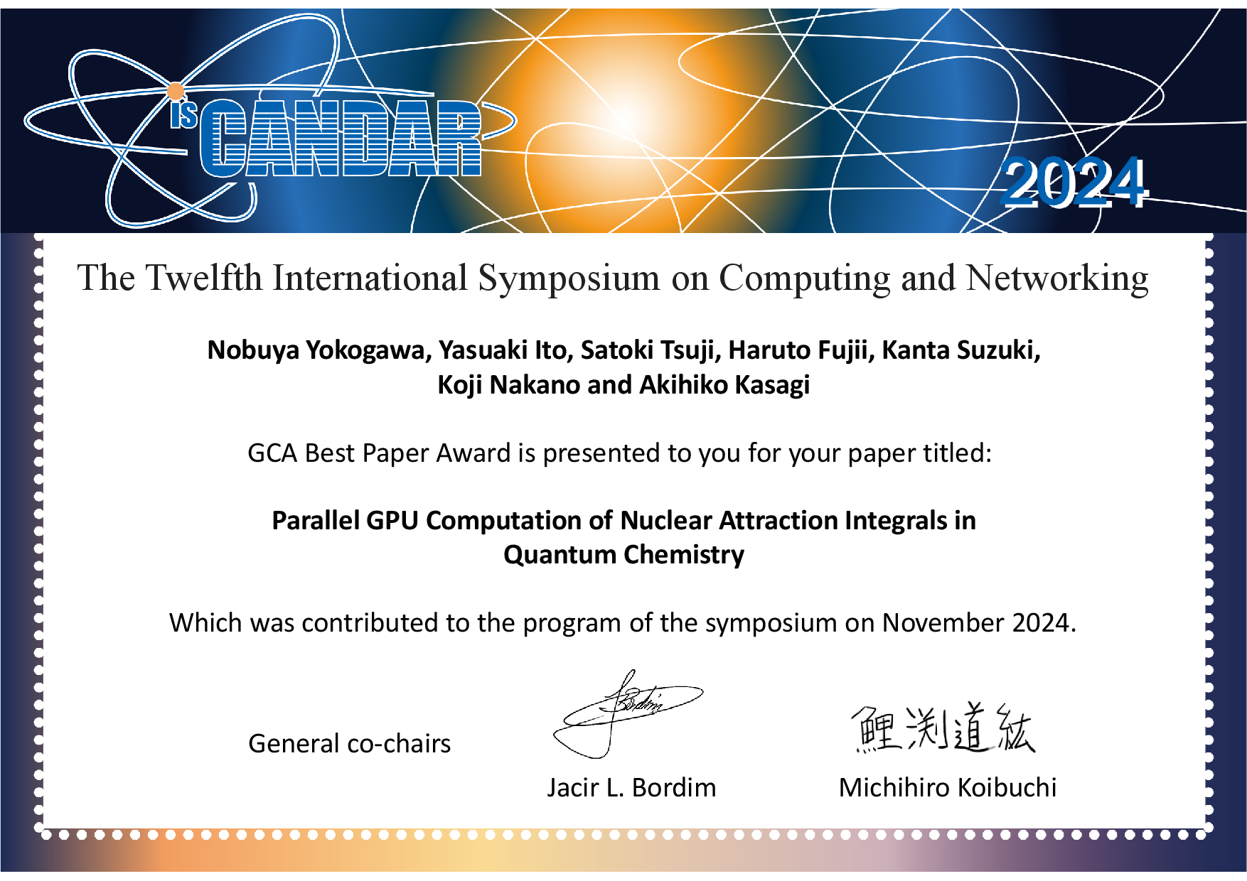 Best Paper Award